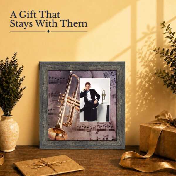 Trumpet gift - picture frame for a marching band musician