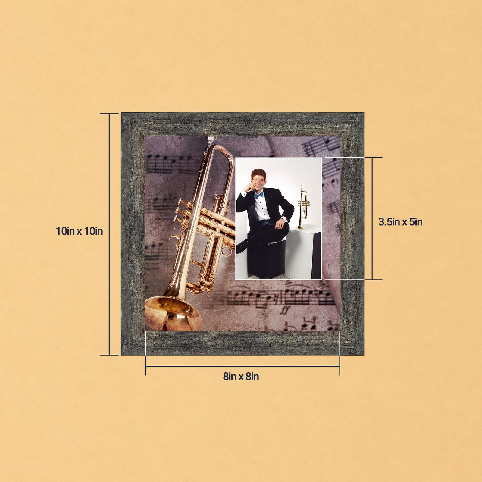Trumpet Player picture frame - Marching Band Photo Keepsake by Crossroads Home Decor