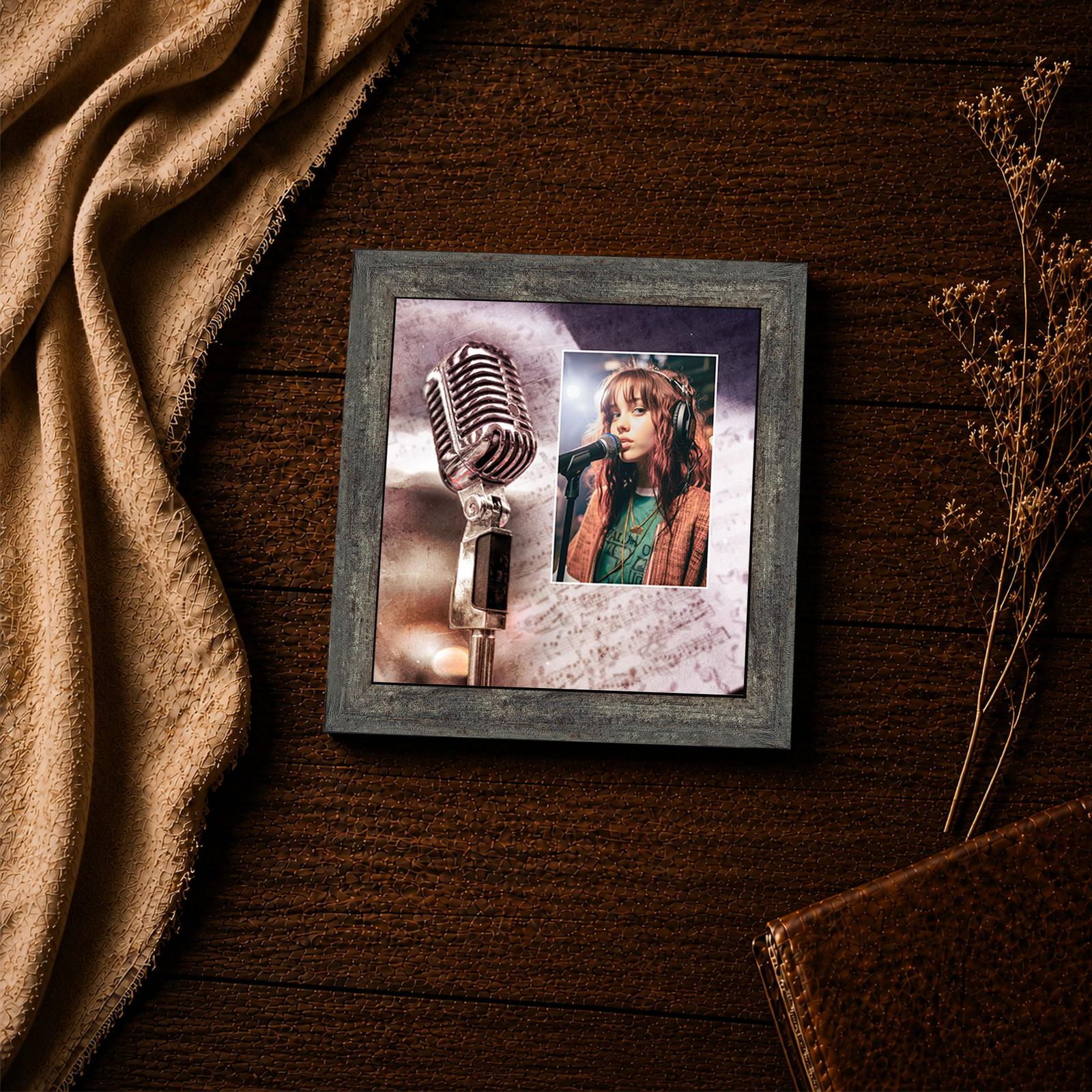 Vintage Microphone framed print - Singer inspirational wall art