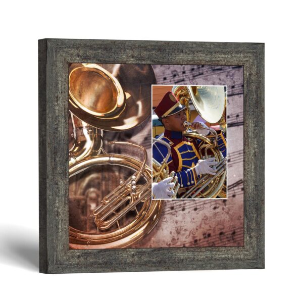 Tuba picture frame - Marching Sousaphone Photo Keepsake by Crossroads Home Decor