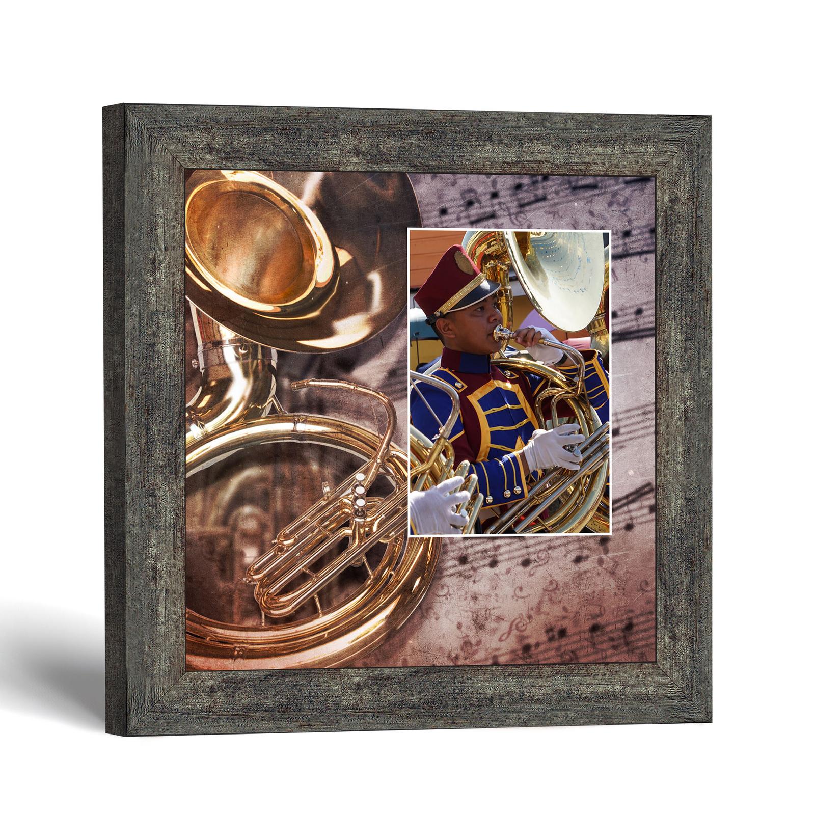 Tuba picture frame - Marching Sousaphone Photo Keepsake by Crossroads Home Decor