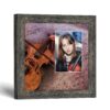 Violin picture frame - Violin and Bow Photo Keepsake by Crossroads Home Decor
