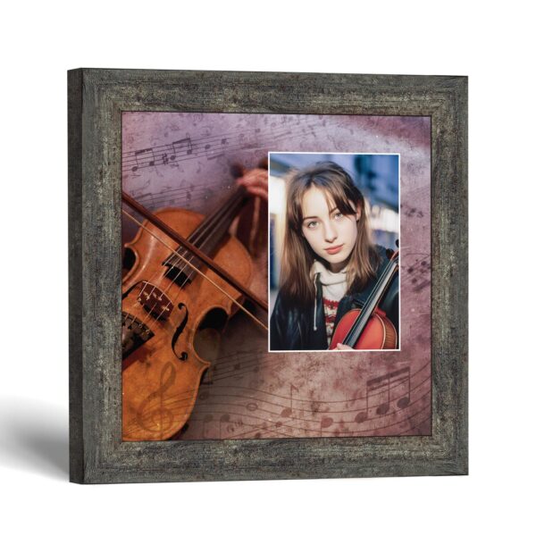 Violin picture frame - Violin and Bow Photo Keepsake by Crossroads Home Decor