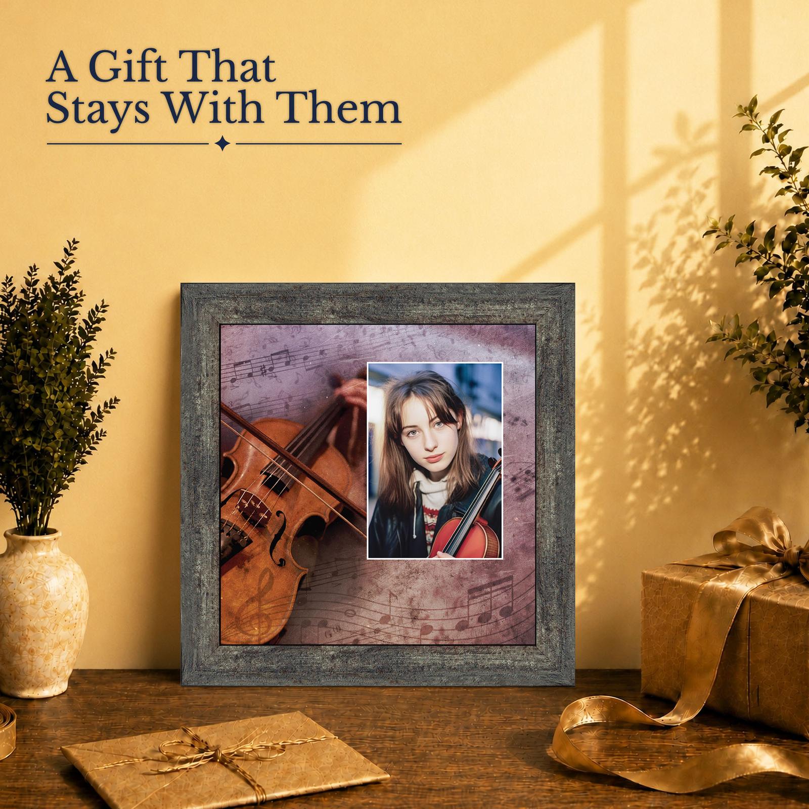 Violin gift - picture frame for a young violinist