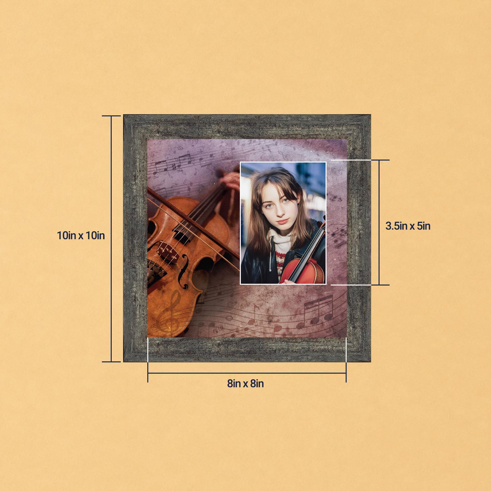 Violin picture frame - Violin and Bow Photo Keepsake by Crossroads Home Decor