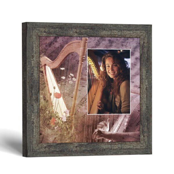 Harp picture frame - Wooden Harp Photo Keepsake by Crossroads Home Decor