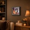 Acoustic Guitar framed wall art displayed in a music studio