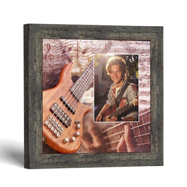 Bass Guitar picture frame - Five-String Bass Photo Keepsake by Crossroads Home Decor
