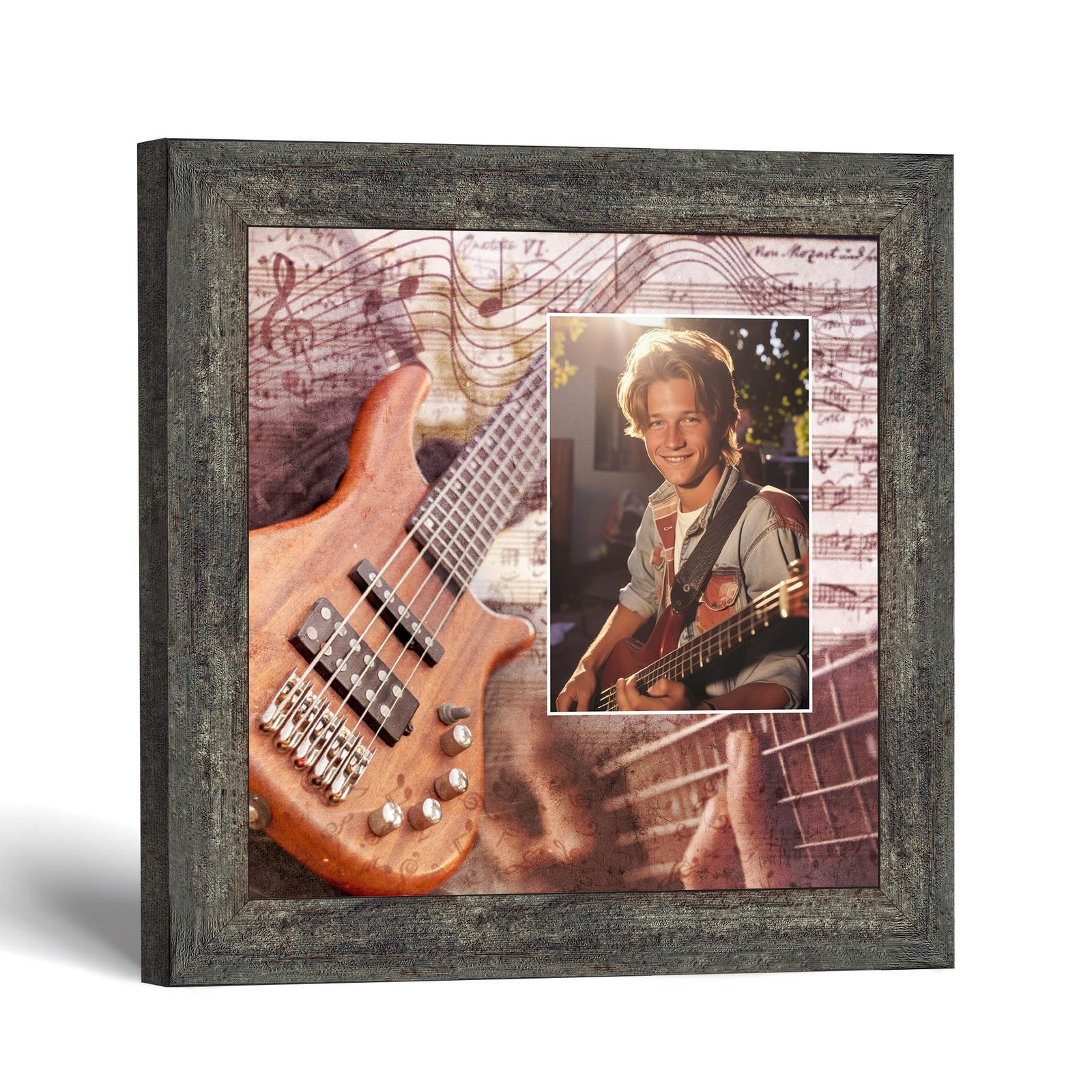 Bass Guitar picture frame - Five-String Bass Photo Keepsake by Crossroads Home Decor