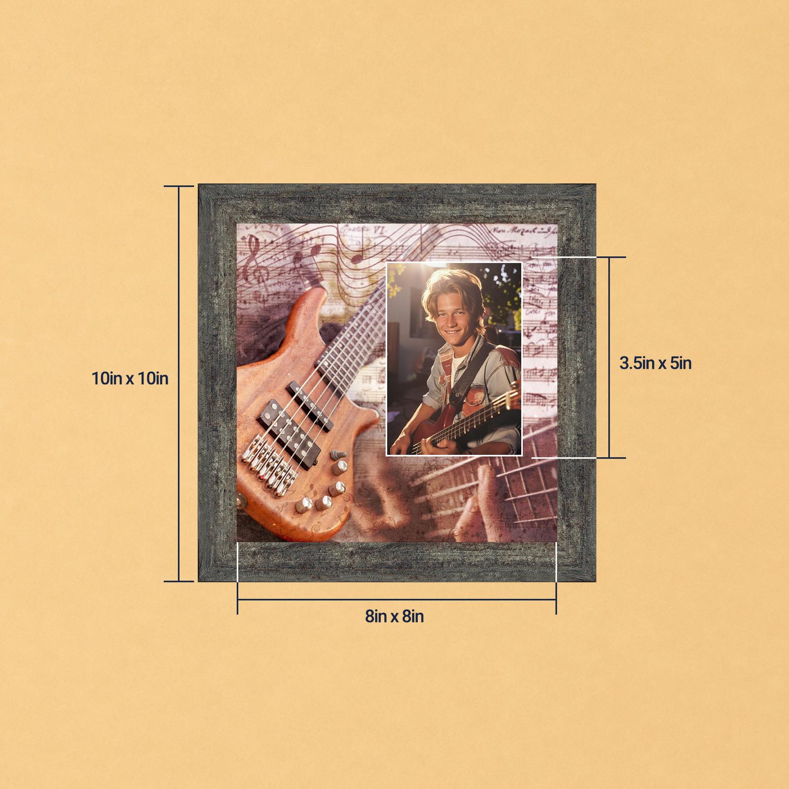 Bass Guitar picture frame - Five-String Bass Photo Keepsake by Crossroads Home Decor