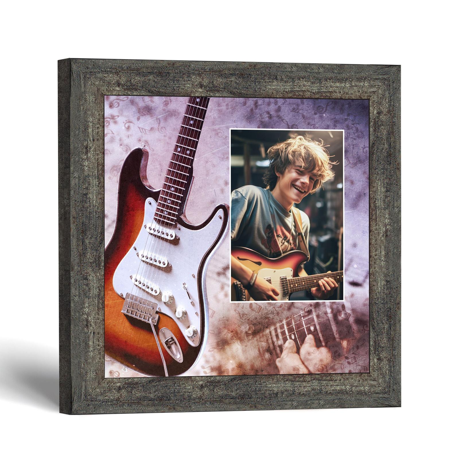 Electric Guitar picture frame - Sunburst Guitar Photo Keepsake by Crossroads Home Decor