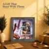 Electric guitar gift - picture frame for a rock guitarist