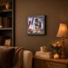 Electric Guitar framed wall art displayed in a music studio