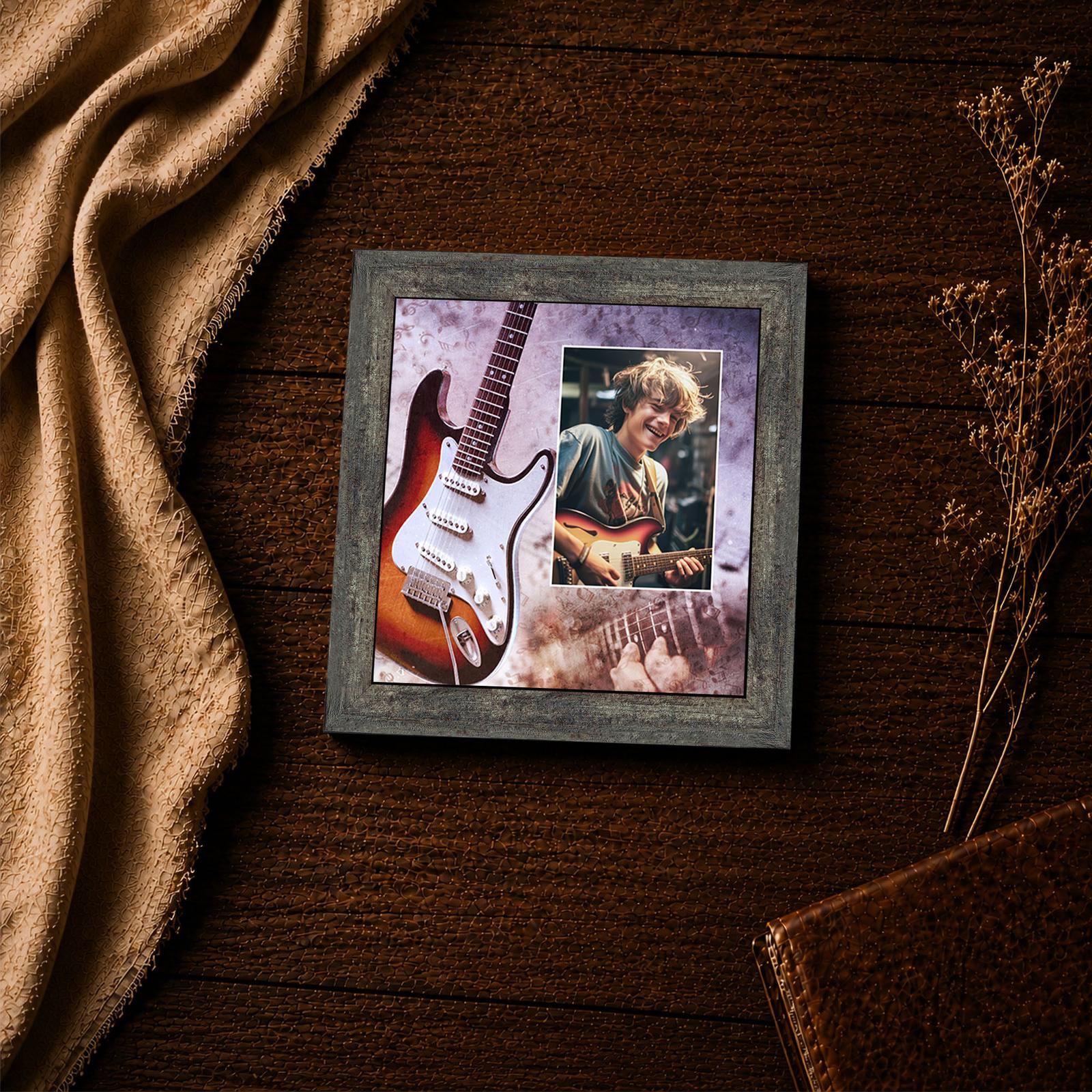 Sunburst Guitar framed print - Electric Guitar inspirational wall art