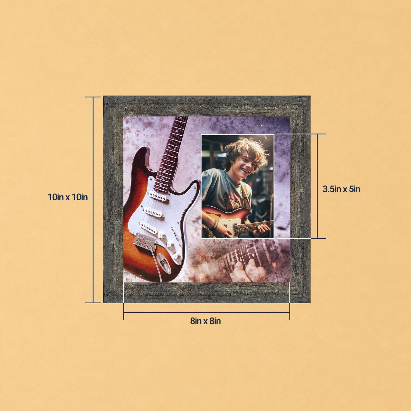 Electric Guitar picture frame - Sunburst Guitar Photo Keepsake by Crossroads Home Decor