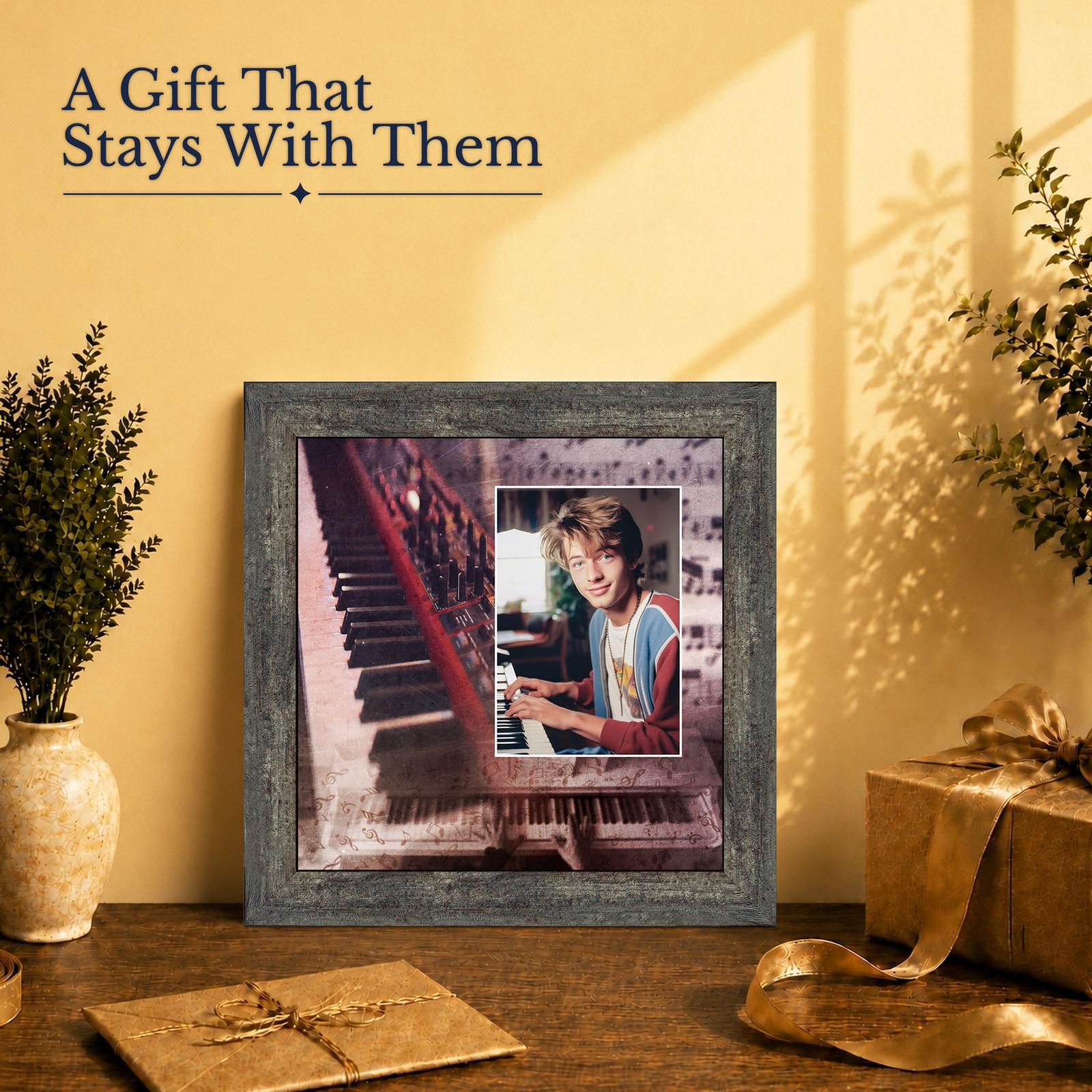 Keyboard gift - picture frame for a keyboard player