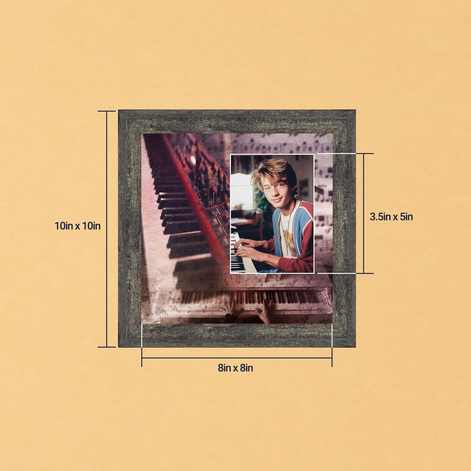Piano Keyboard picture frame - Electronic Keyboard Photo Keepsake by Crossroads Home Decor