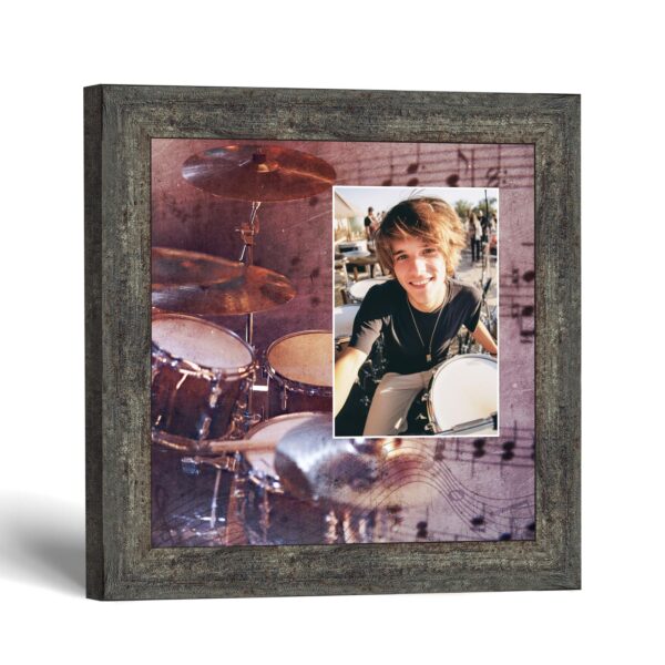 Drum Set picture frame - Drum Kit Photo Keepsake by Crossroads Home Decor
