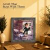 Drummer gift - picture frame for a drum kit player