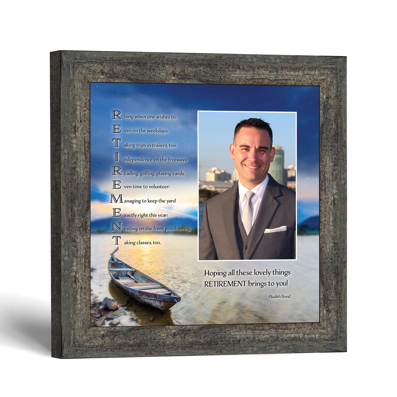 Retirement poem photo frame - RETIREMENT acrostic by Judith Bond - Crossroads Home Decor