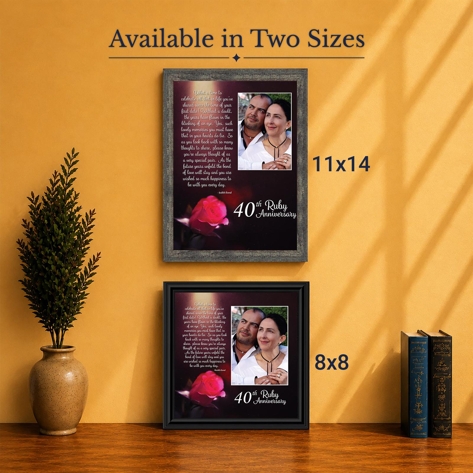6307-5 Ruby anniversary keepsake - Made in USA family-owned picture frame keepsake