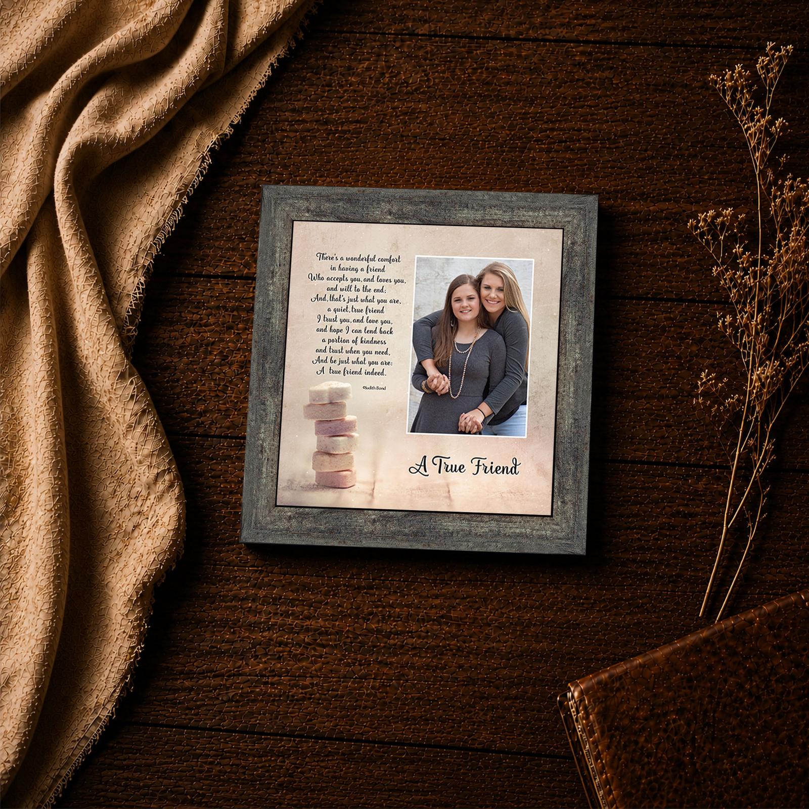 A True Friend poem framed print - friendship inspirational wall art
