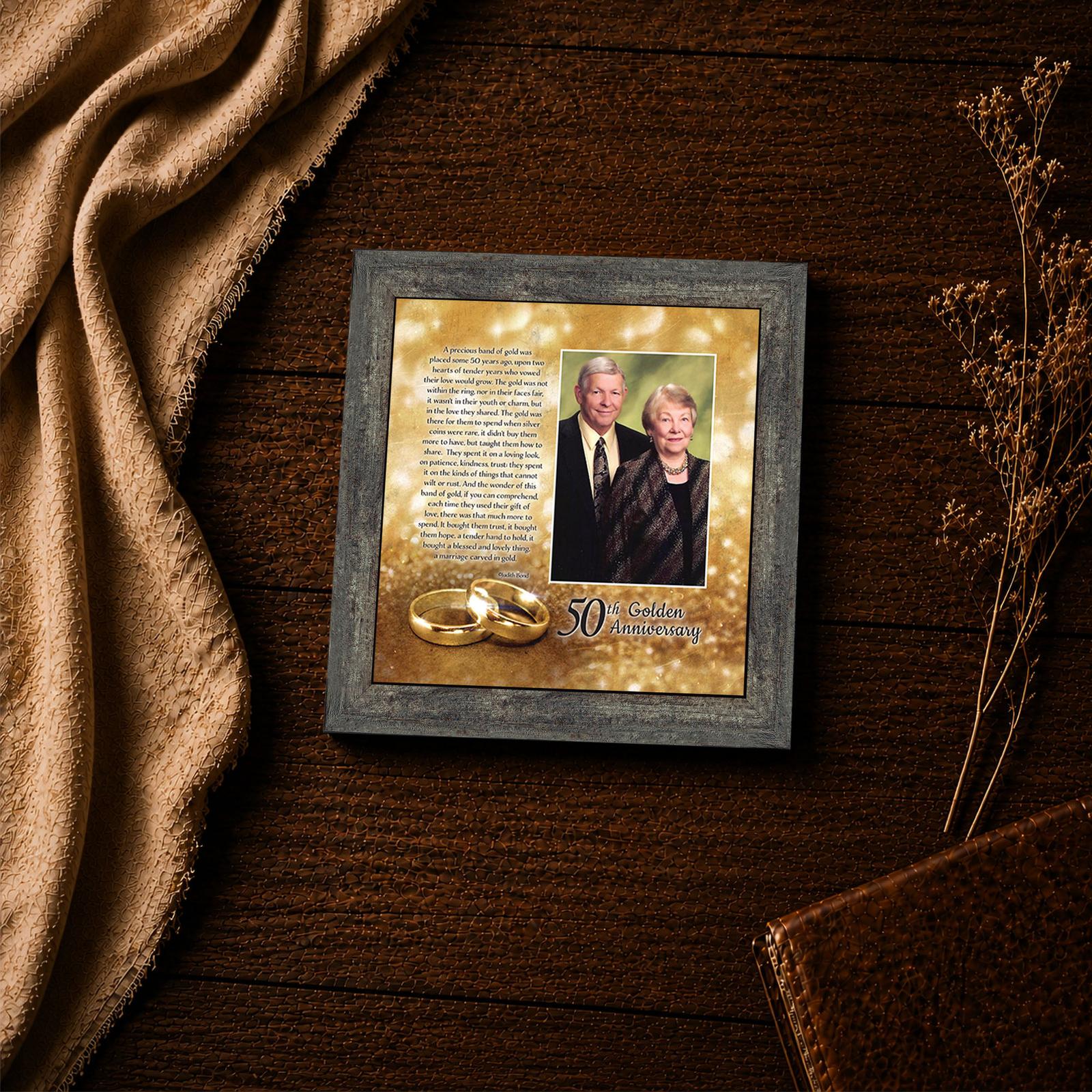 Bands of Gold framed print - 50th anniversary inspirational wall art
