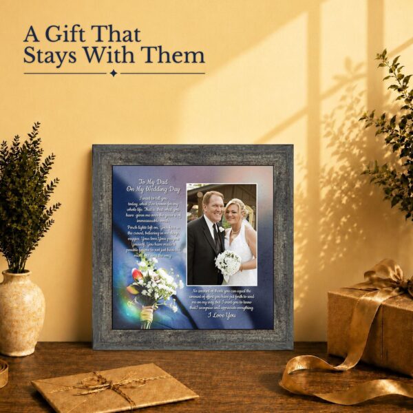 Wedding day gift - framed print for the father of the bride