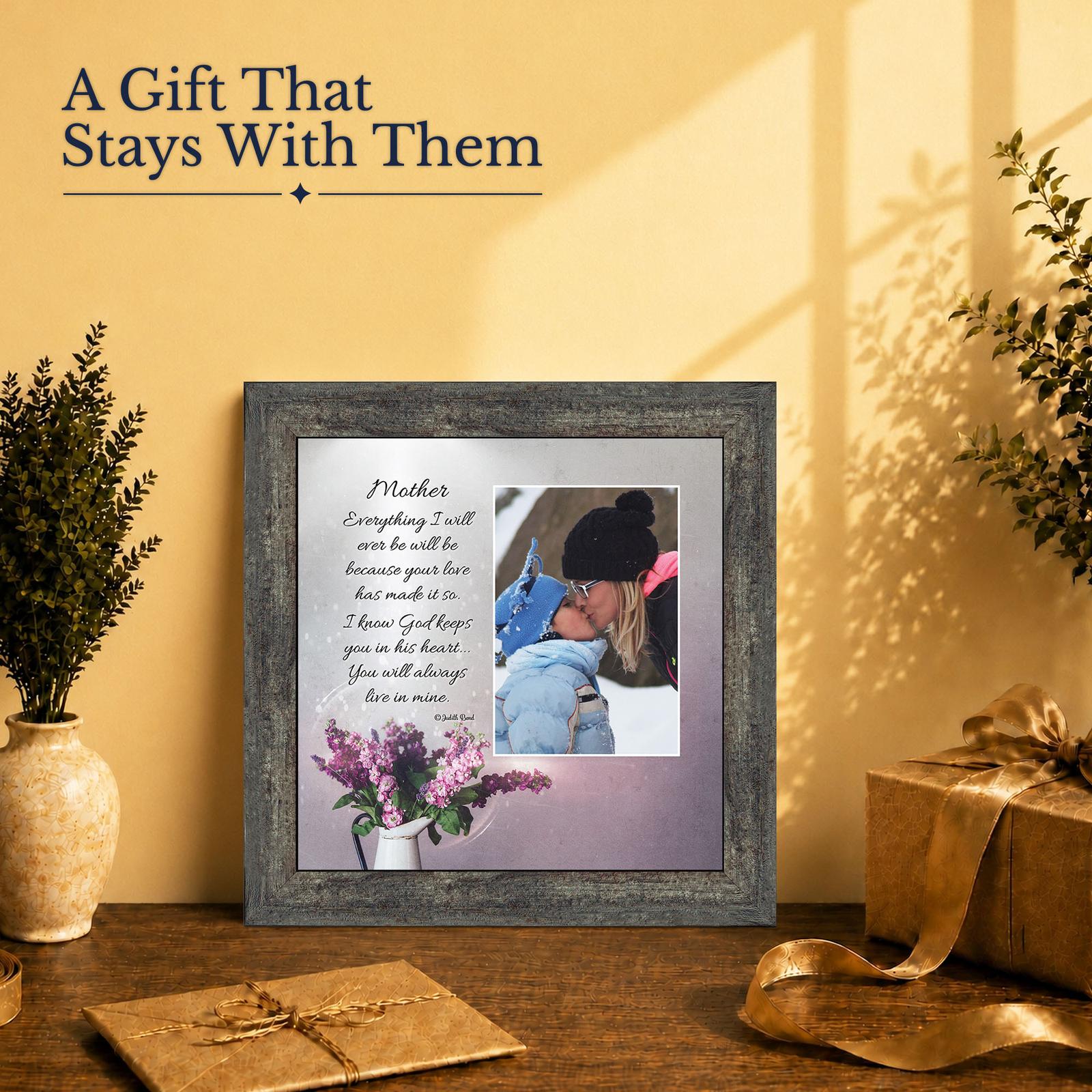 Mother's Day gift - framed print for Mom with a photo opening