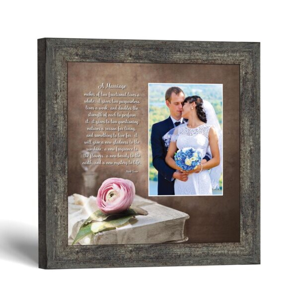 Marriage poem picture frame by Crossroads Home Decor
