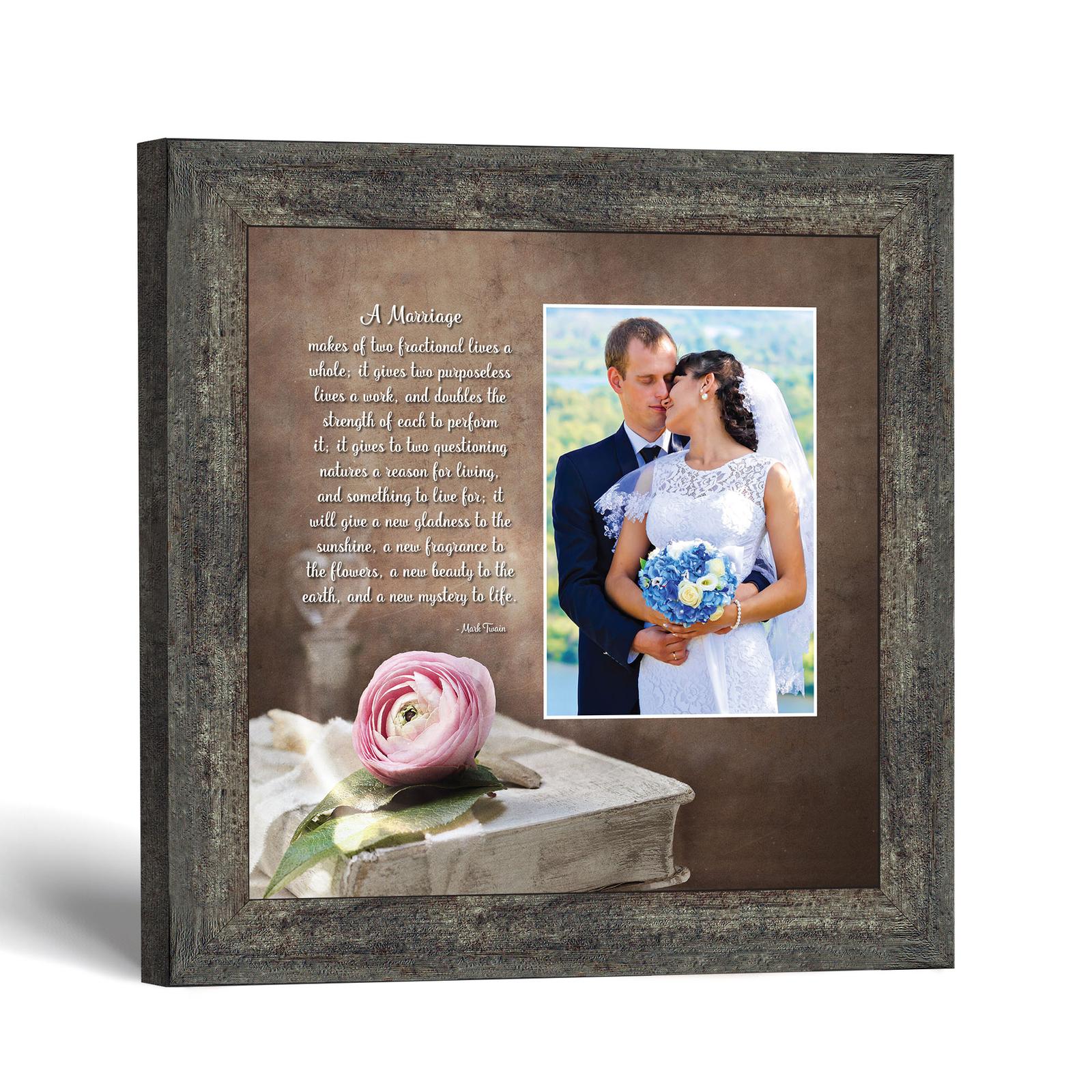 Marriage poem picture frame by Crossroads Home Decor