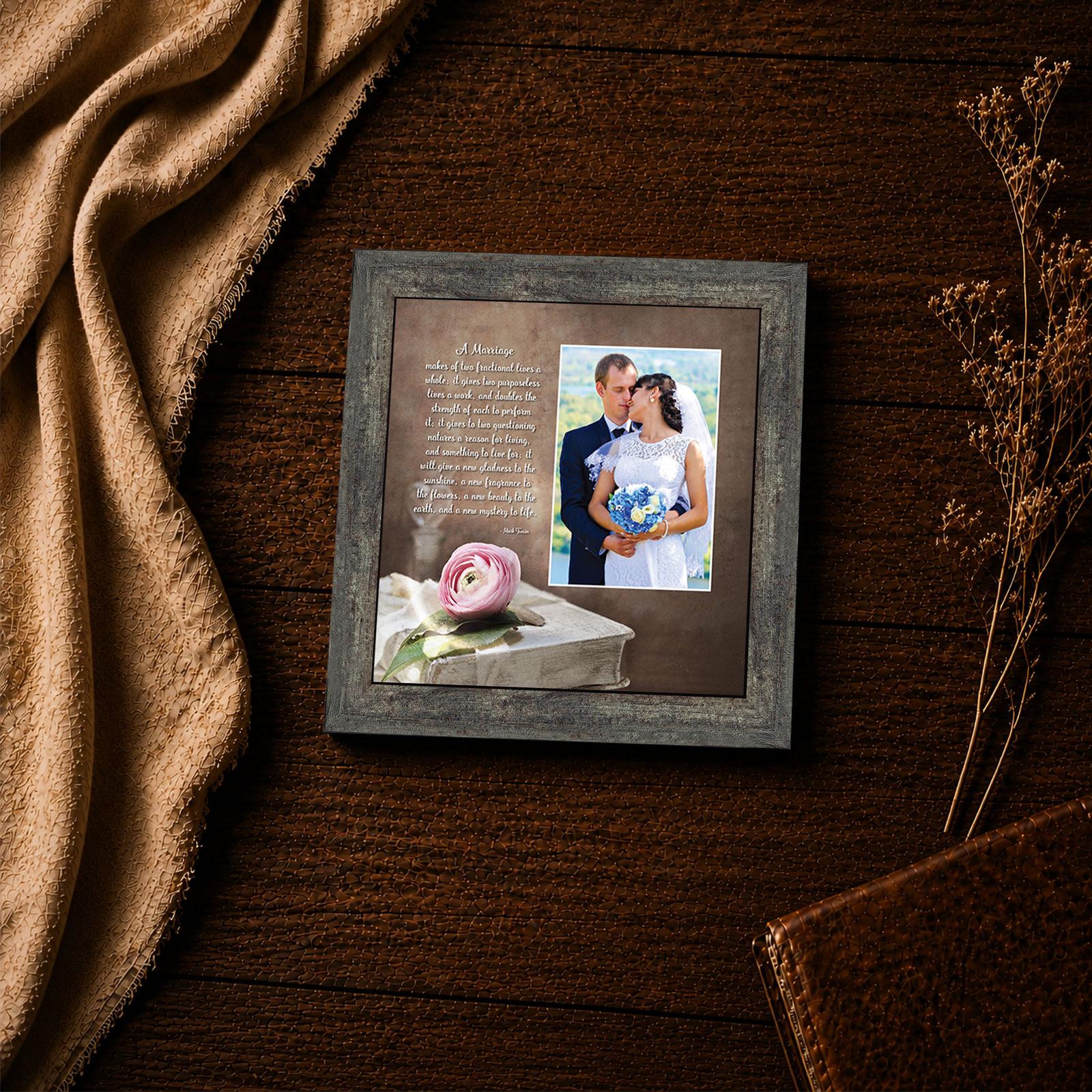 Marriage poem framed print - Mark Twain wedding verse wall art