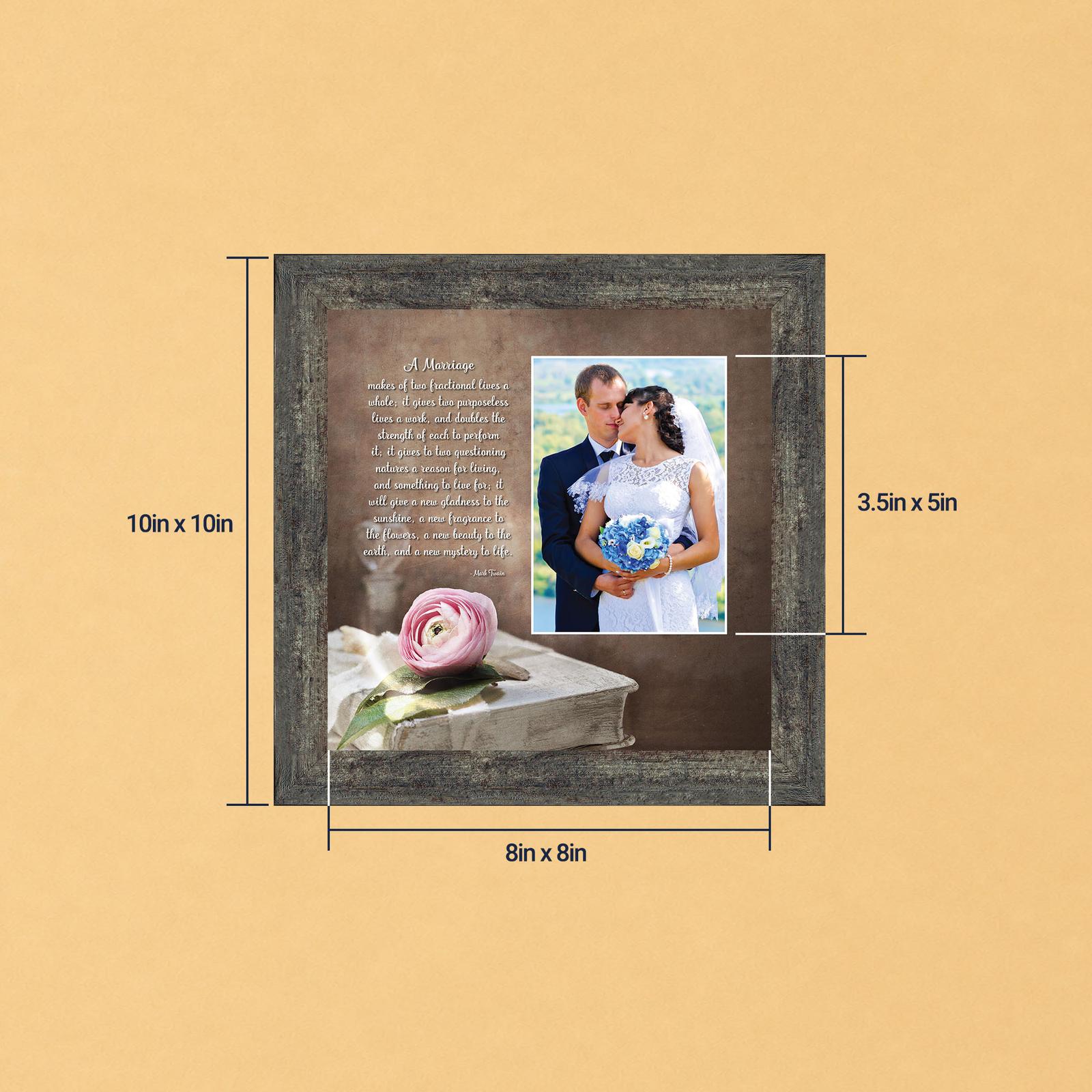 Marriage poem picture frame by Crossroads Home Decor