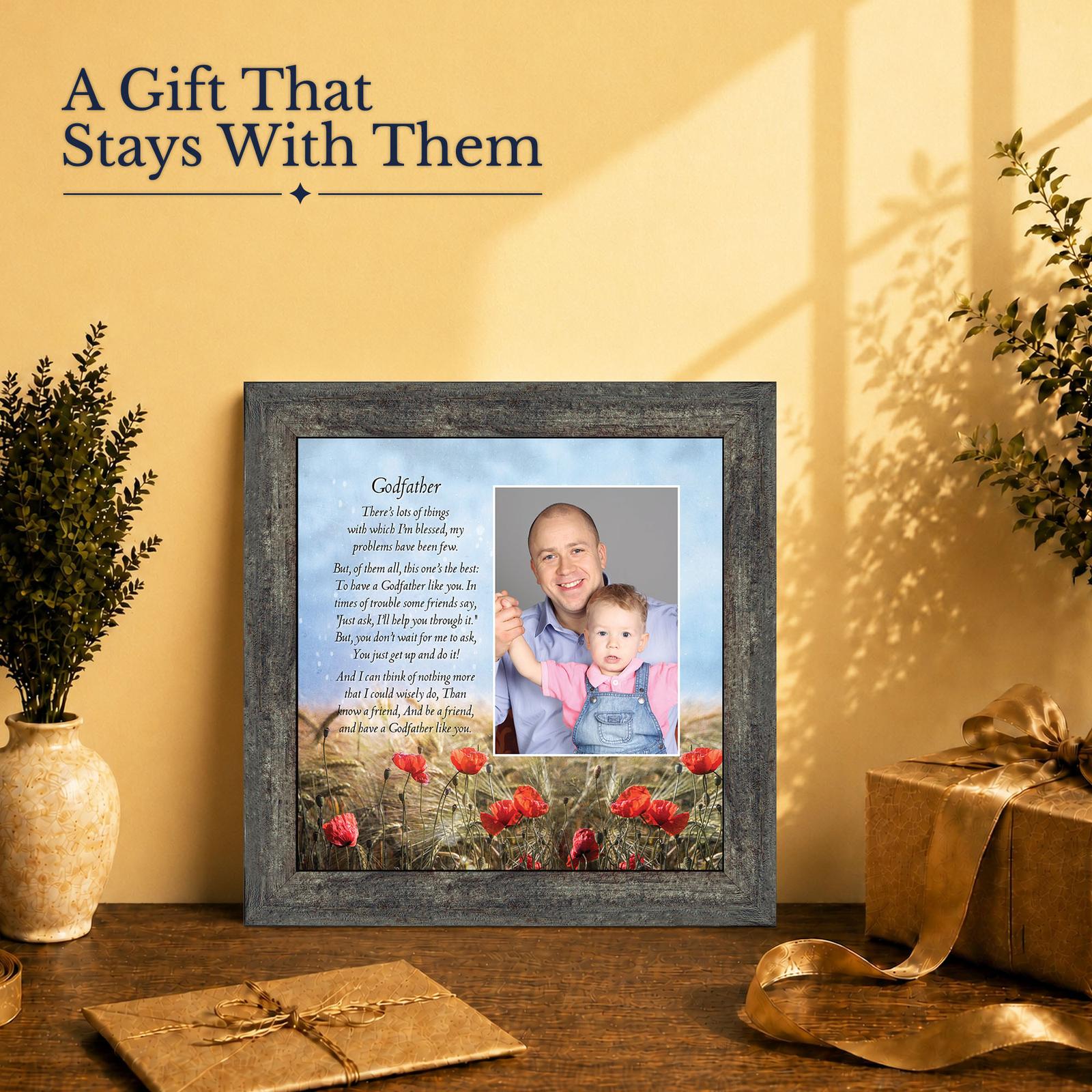 Godfather gift - poem picture frame for godparents and godchildren