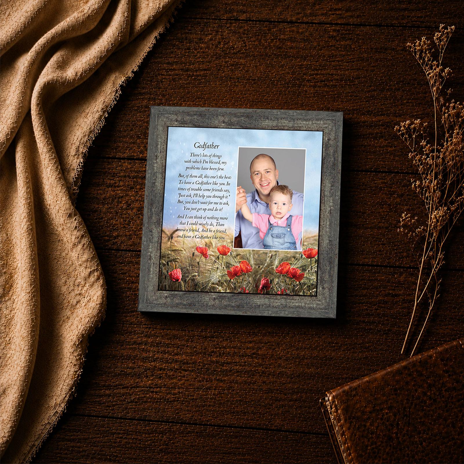 Godfather poem framed print - baptism keepsake inspirational wall art