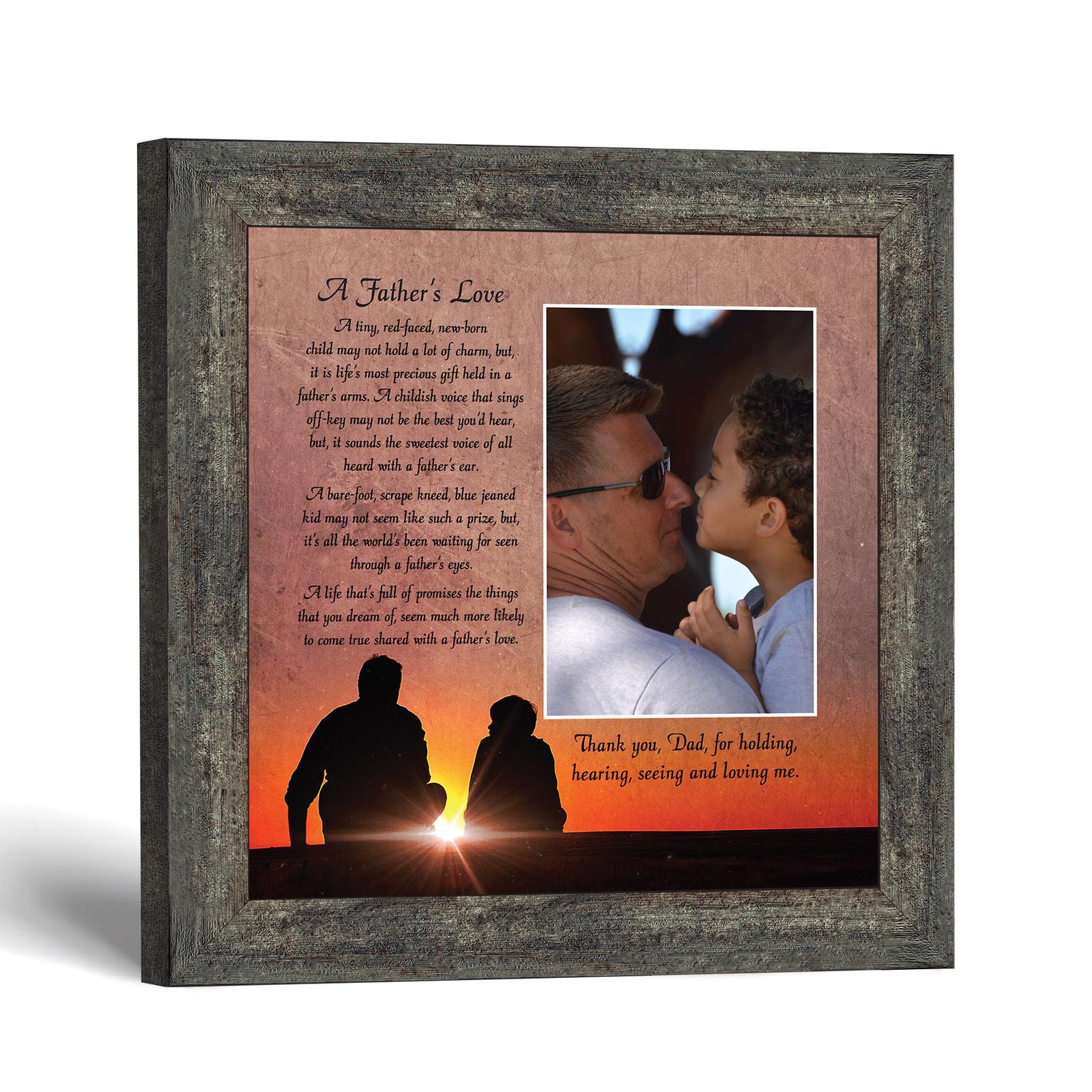 6331BW-1 Father poem picture frame - A Father's Love verse over a sunset by Crossroads Home Decor