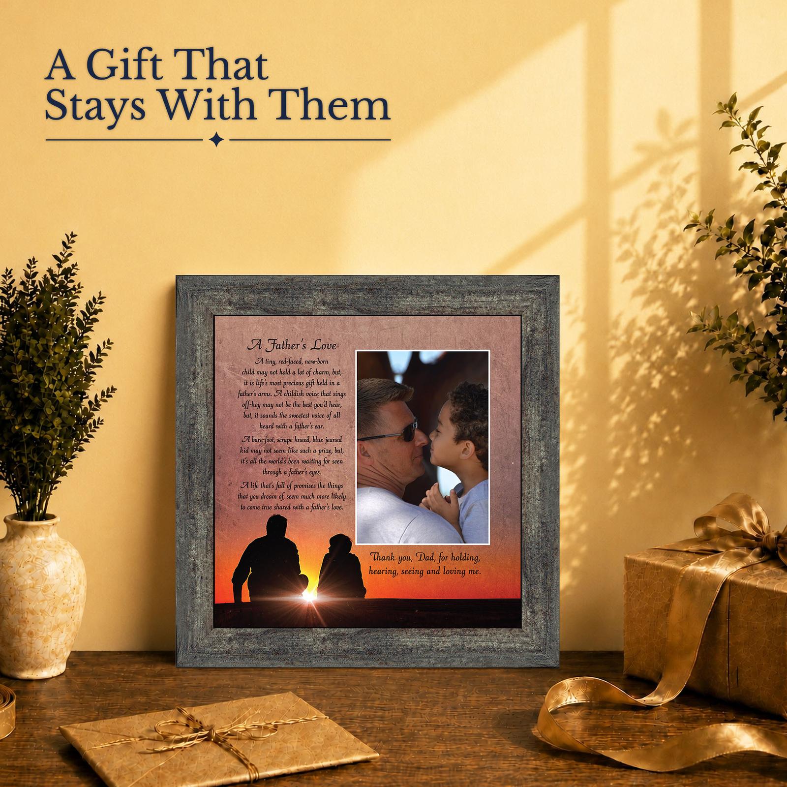 6331BW-2 A Father's Love gift - framed photo keepsake for dad from a son or daughter