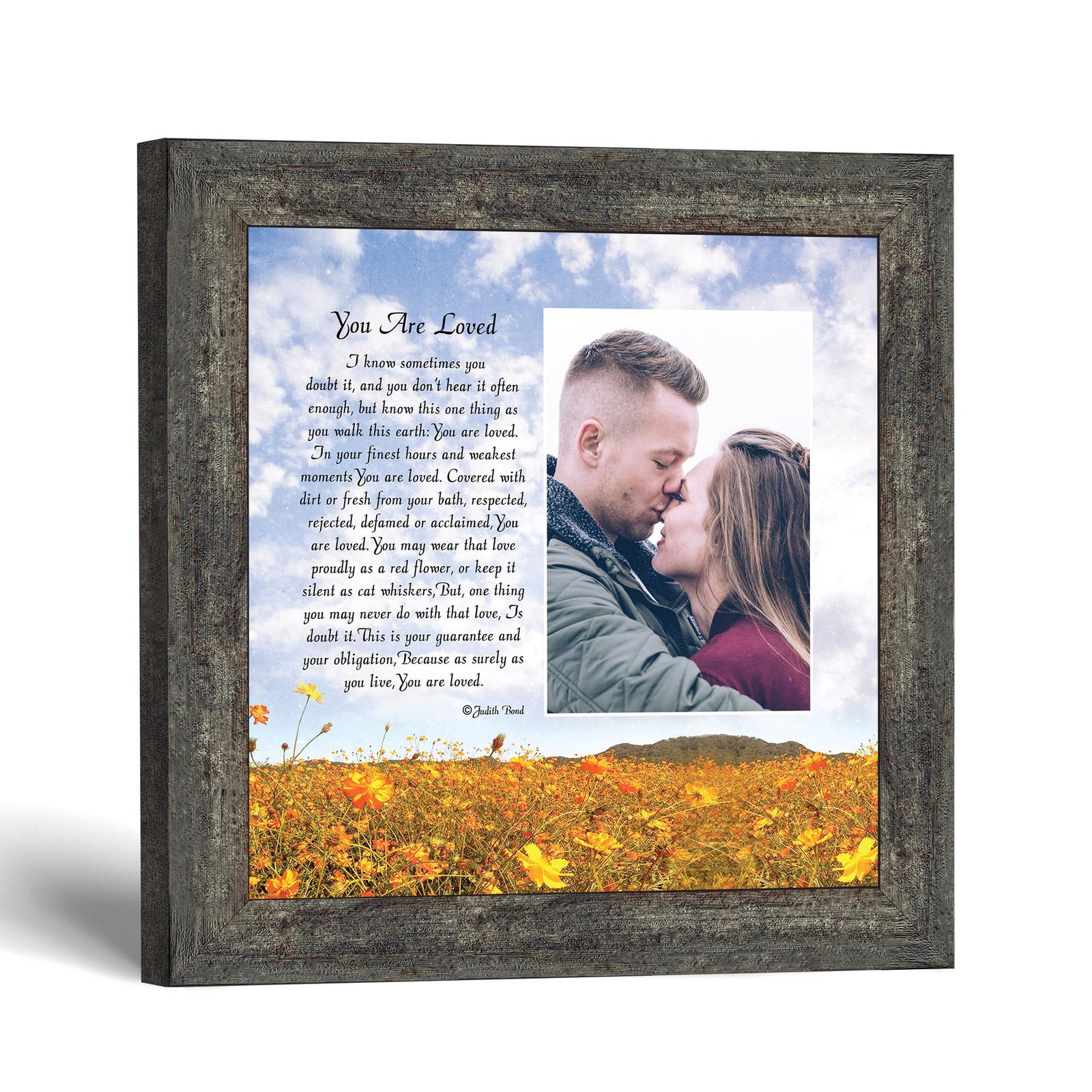 You Are Loved picture frame with photo opening - You Are Loved poem by Crossroads Home Decor