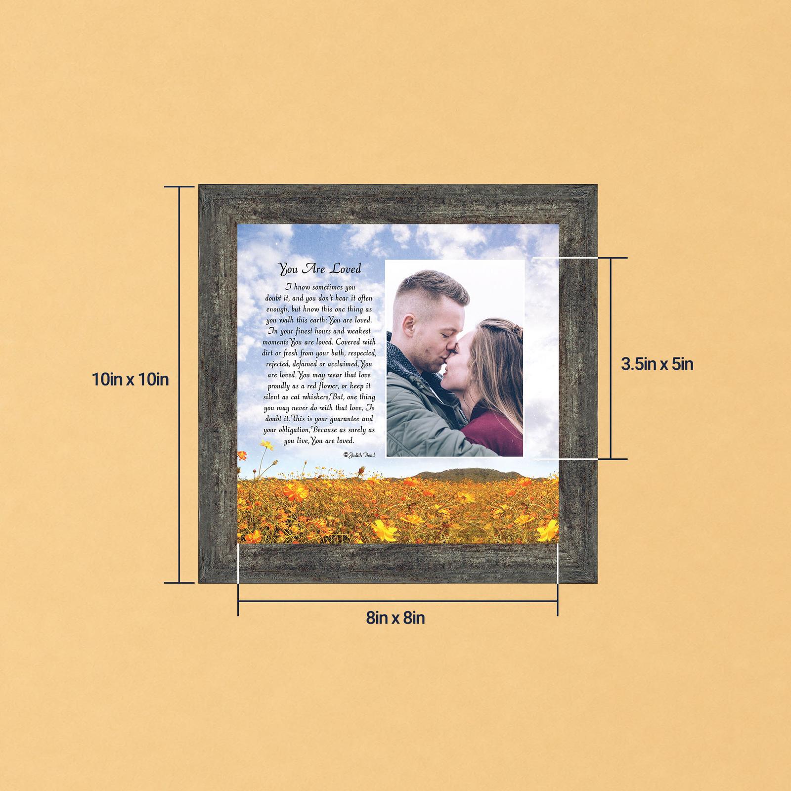 You Are Loved picture frame with photo opening - You Are Loved poem by Crossroads Home Decor