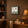 Mother in law framed wall art displayed in a living room