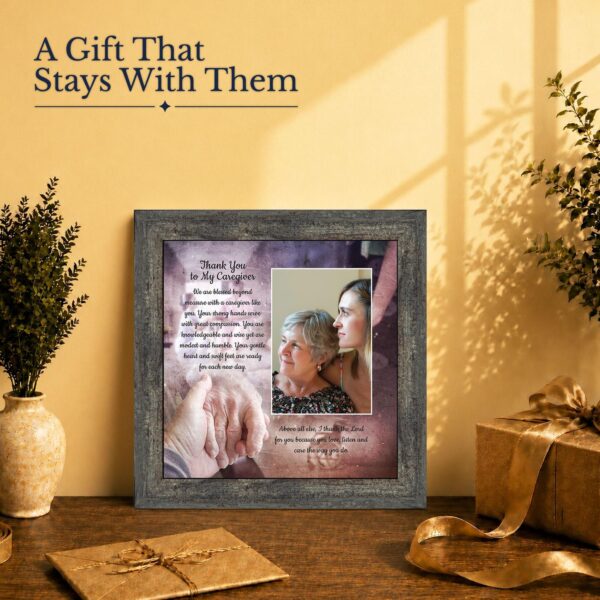 Caregiver thank-you gift – framed keepsake for a nurse, CNA, or home health aide