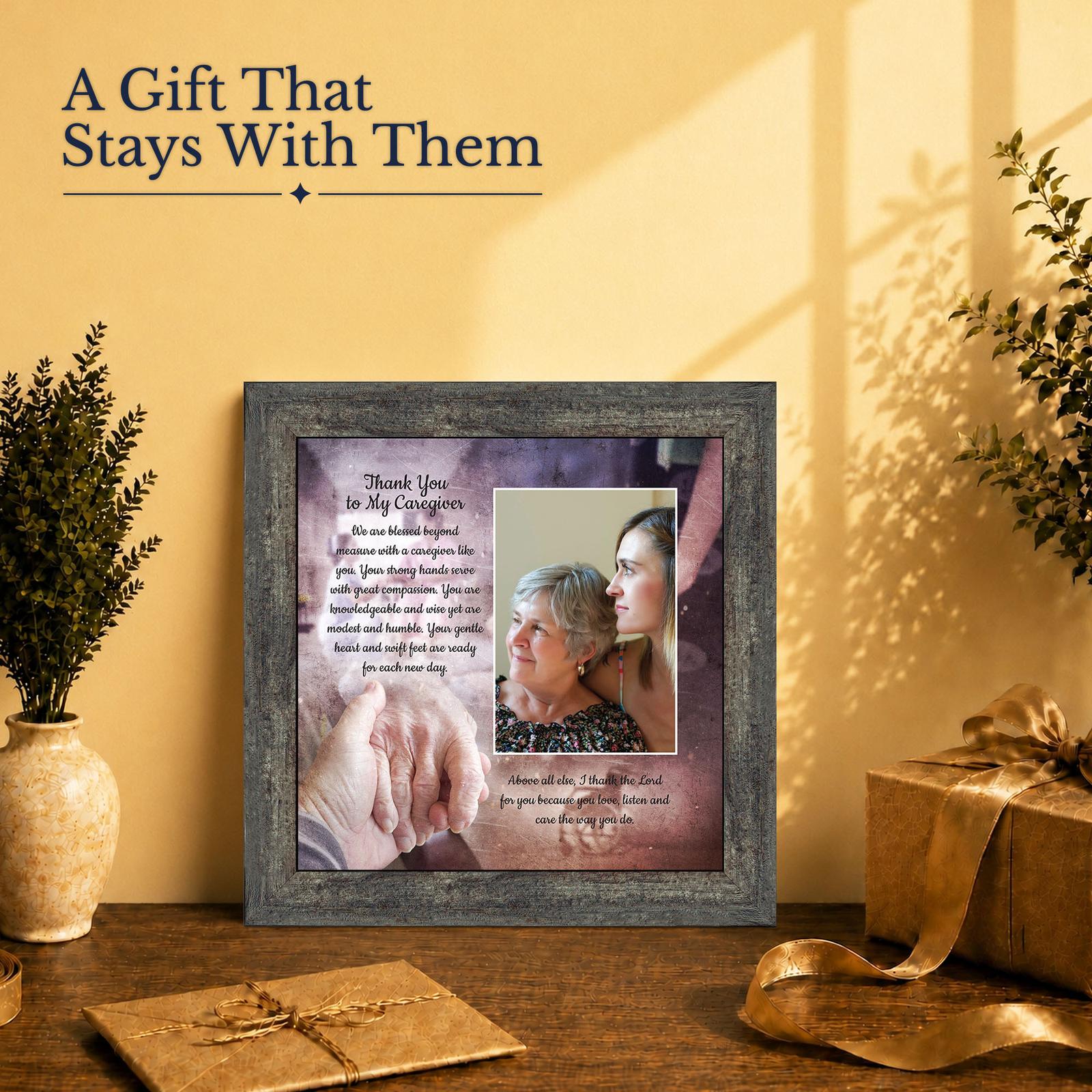 6344BW-2 Caregiver thank-you gift – framed keepsake for a nurse, CNA, or home health aide