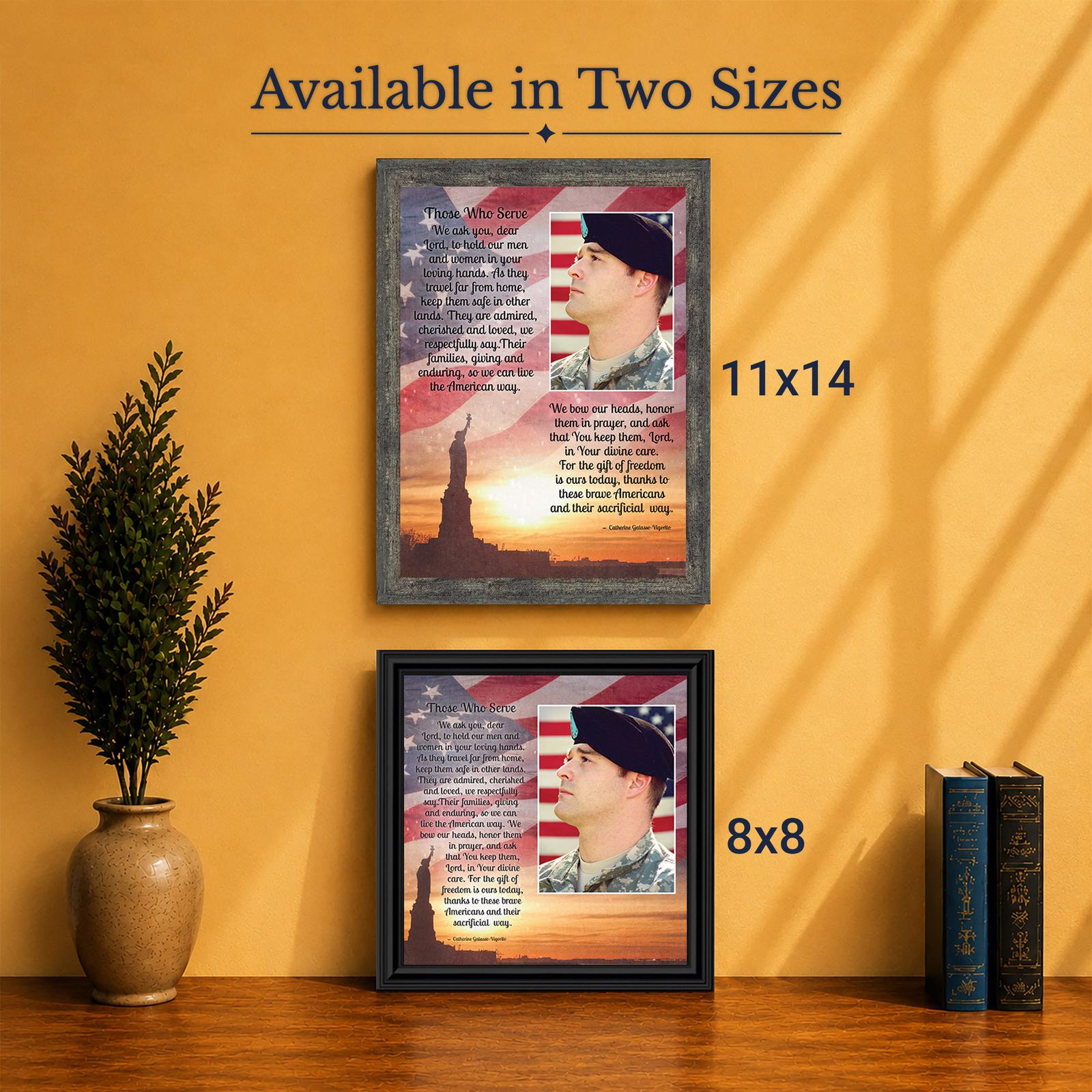 6349-5 Made in USA family-owned military keepsake frame with photo opening