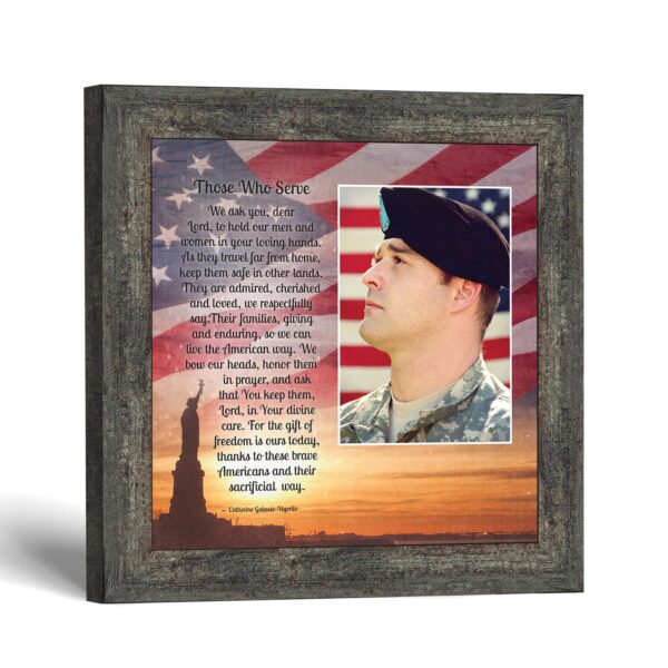 Those Who Serve military picture frame with photo opening by Crossroads Home Decor