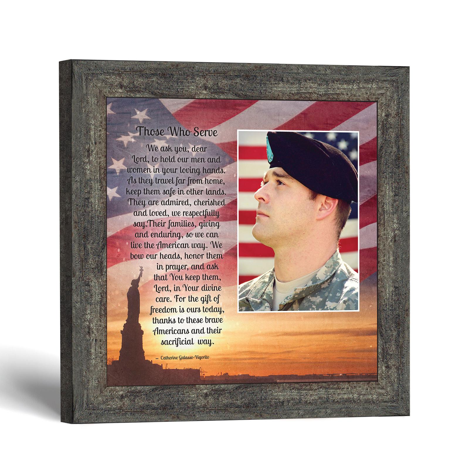 6349BW-1 Those Who Serve military picture frame with photo opening by Crossroads Home Decor