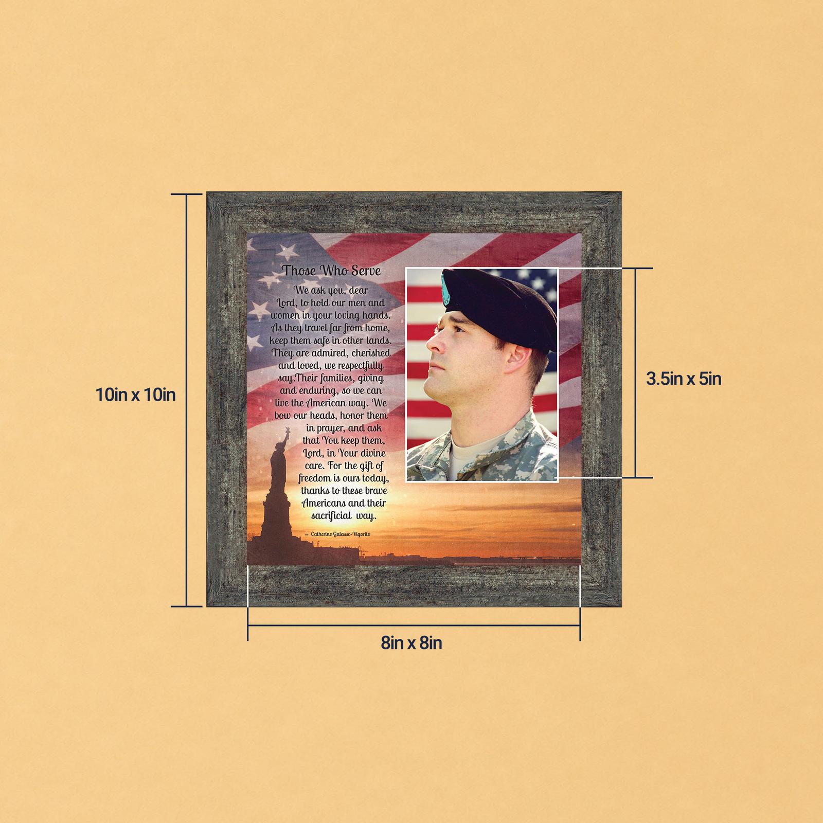 6349BW-8 Those Who Serve military picture frame with photo opening by Crossroads Home Decor