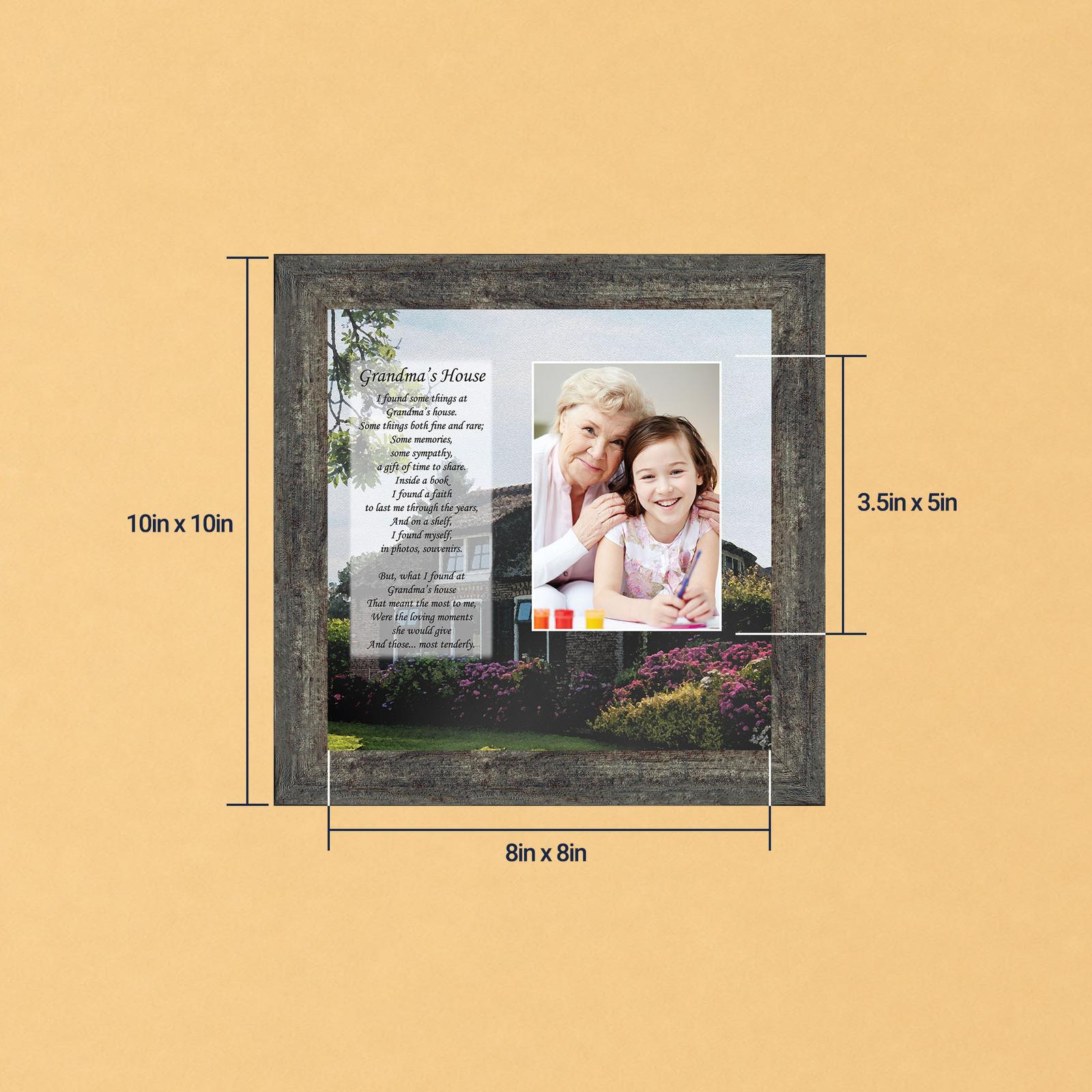 Grandma's House framed print - grandma poem picture frame with photo opening by Crossroads Home Decor