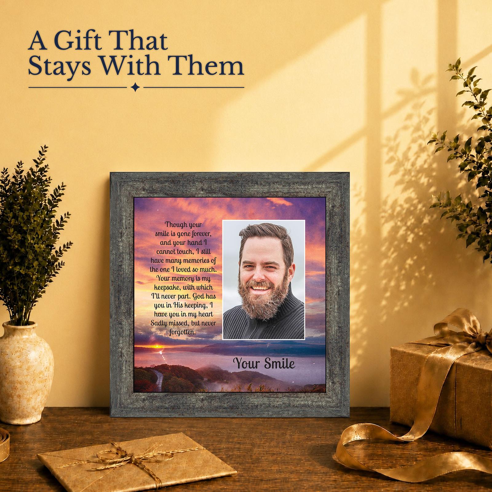 Your Smile gift - memorial picture frame for a grieving family member