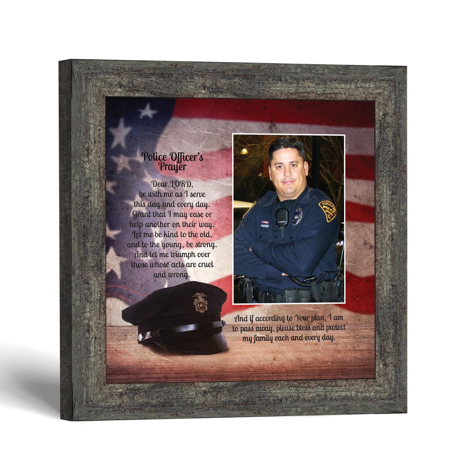 Police academy graduation picture frame - Policeman's Prayer by Crossroads Home Decor