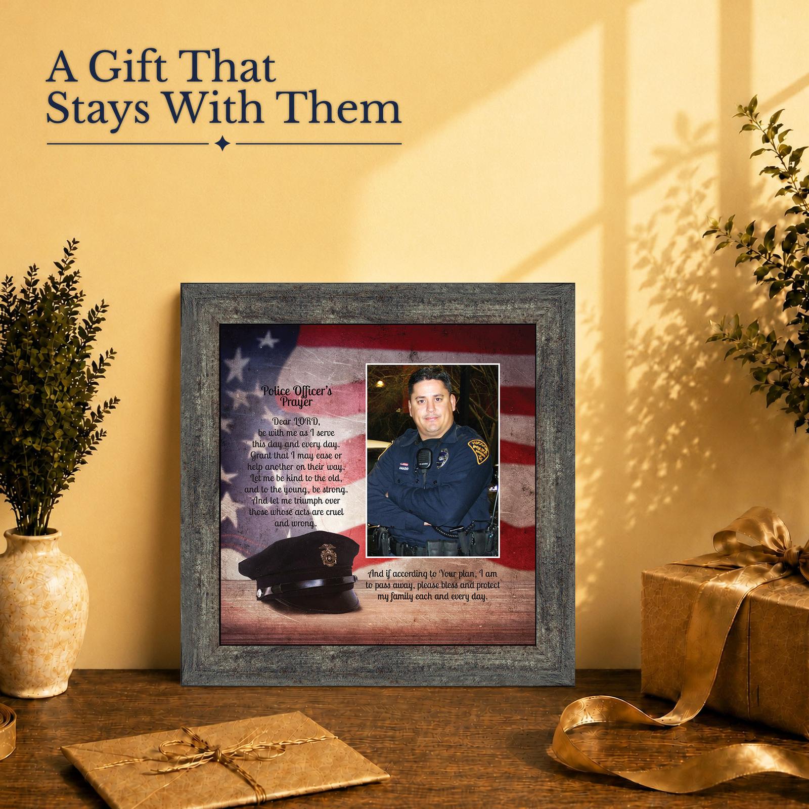 Police graduation gift - picture frame holding the graduate's own photo